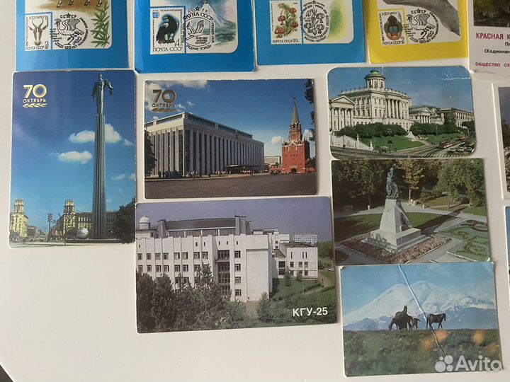 Карманные календарики, набор 35шт