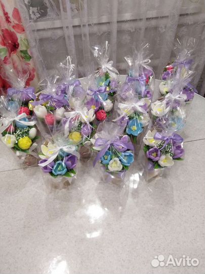 Букет из мыла на 8 марта