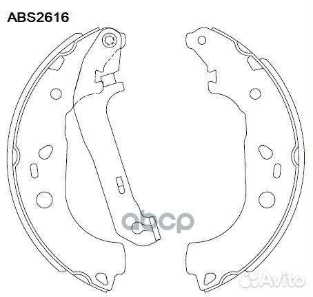 Колодки тормозные барабанные зад ABS2616 AL
