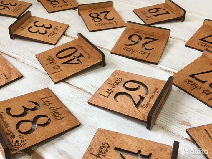 Номерки на стол для баров, ресторанов, на свадьбу