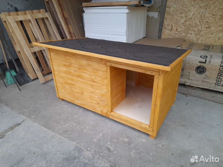 Будка с тамбуром утепленная 1400х750, Н880/800