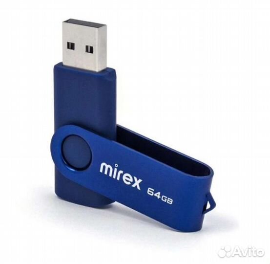 64Gb Флешка Mirex swivel deep blue USB 2.0