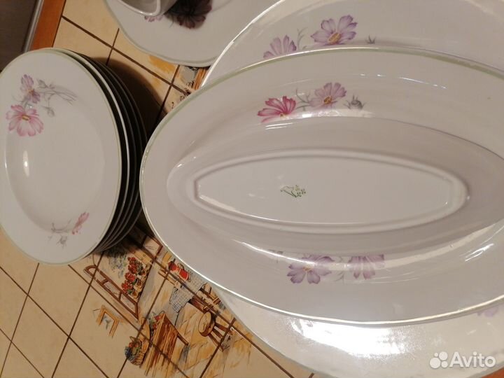 Остатки 13 шт столового сервиза Дулёво