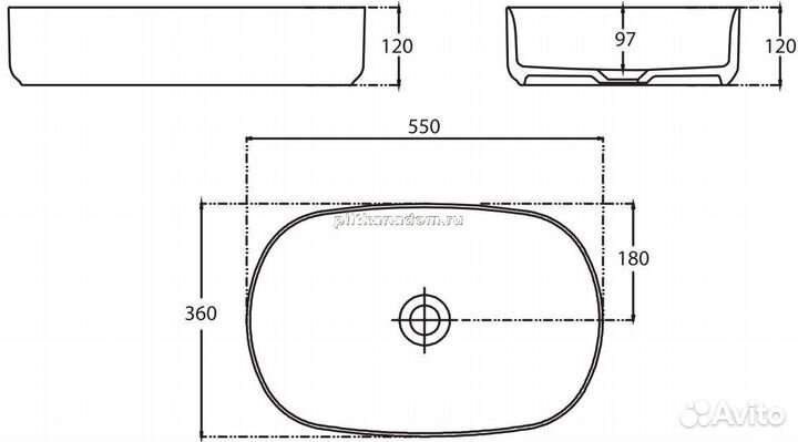 Раковина Allen Brau Fantasy 55 4.11022.31 черный матовый