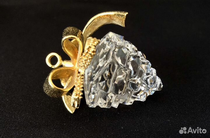 Статуэтка малинка / ягодка. Бронза.Стекло