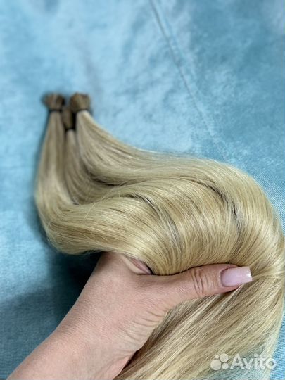 Волосы для наращивания 50 см блонд