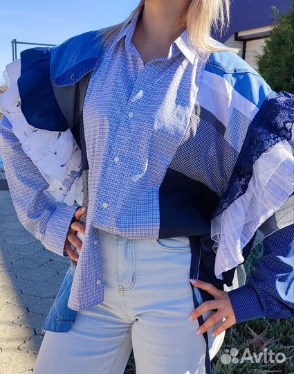 Рубашка с воланами печворк