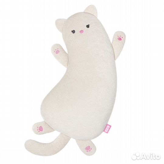 Подушка Мякиши Кошечка Молли, бежево-серая