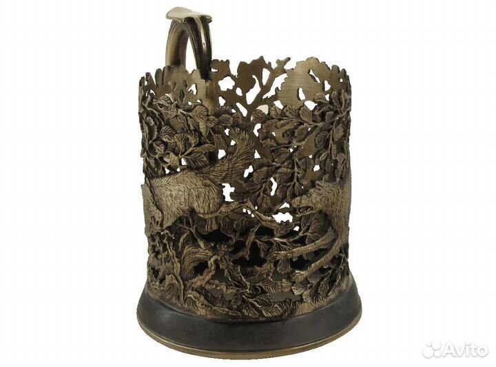 Подстаканник эксклюзивный Волки (литьё) (4024)