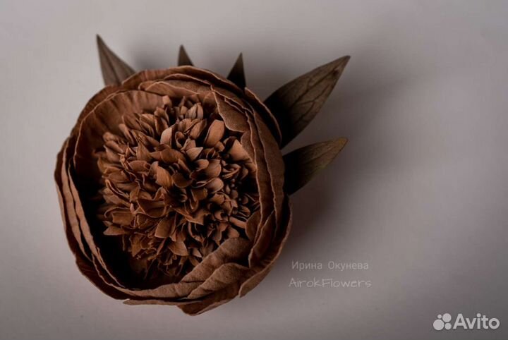 Брошь Пион большой