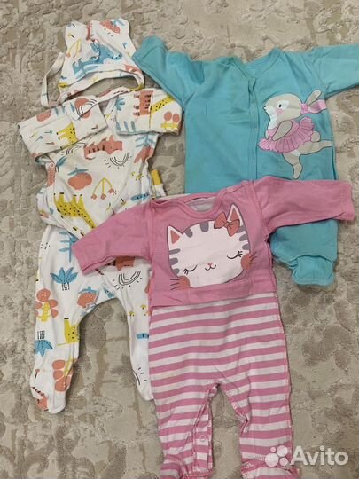 Вещи пакетом на девочку от 0 до 3 месяцев