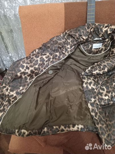 Леопардовый пуховик
