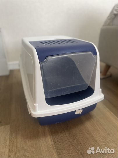 Закрытый лоток для кошек с совком