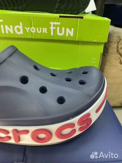 Сабо Crocs синие лето