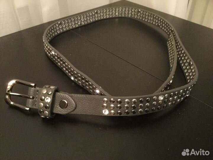 Ремень новый кожаный 85 см
