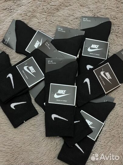 Носки мужские/женские nike высокие черные