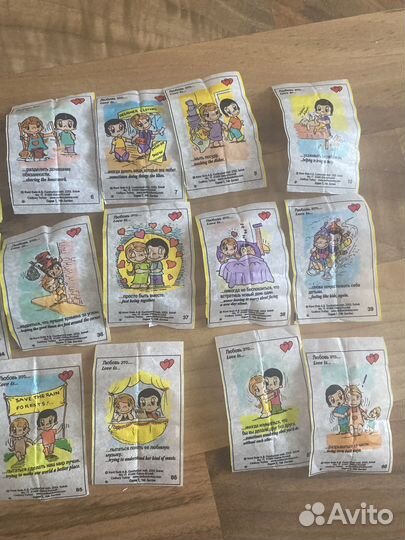 Вкладыши от жвачек love is 7 серии