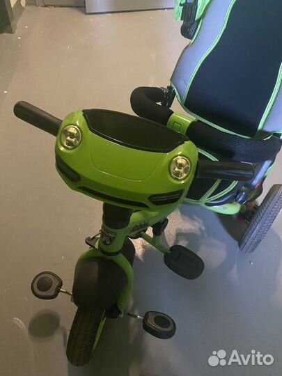 Трехколесный велосипед с ручкой для родителей