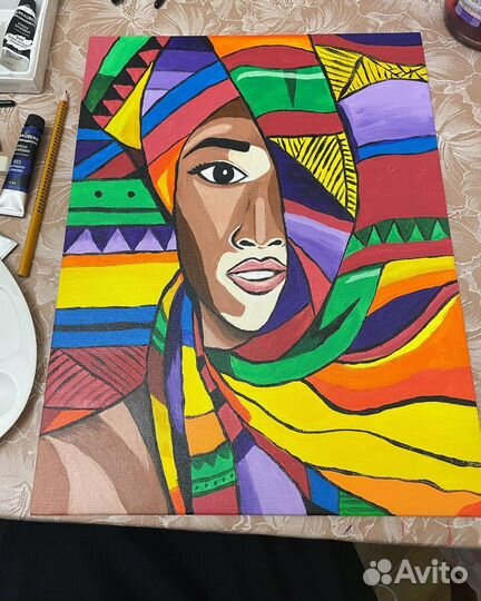 Картина акрилом на холсте