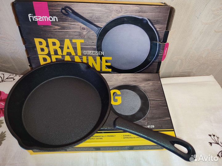 Чугунная сковорода fissman