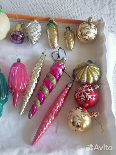 Елочные игрушки времен СССР 50-х и 60-х