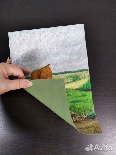 Картины рисунки масляной пастелью на бумаге