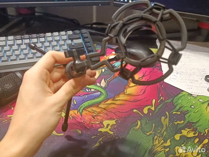 Микрофон bm 800 чёрный и розовый