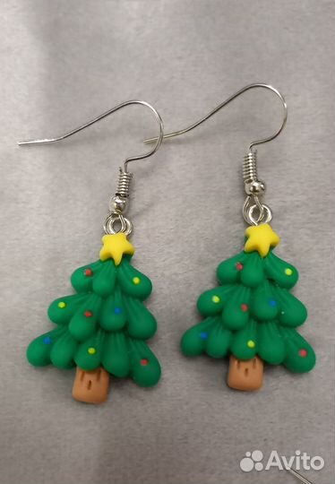 Сережки новогодние