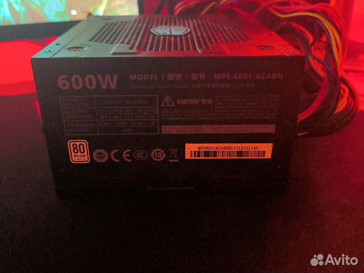 Блок питания 600w cooler master