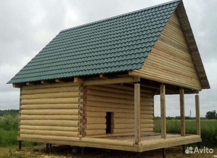 Срубы бань домов из бруса