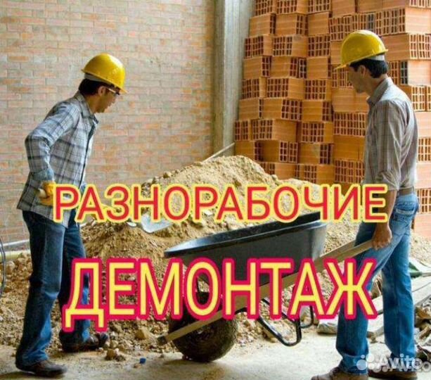 Демонтаж/Разнорабочие/Бригада разнорабочих