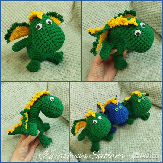 Вязаные игрушки Дракон