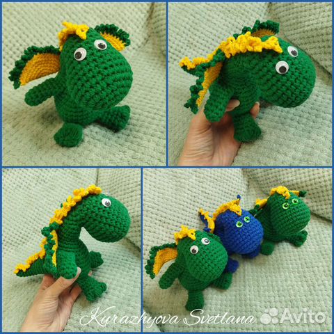 Вязаные игрушки Дракон