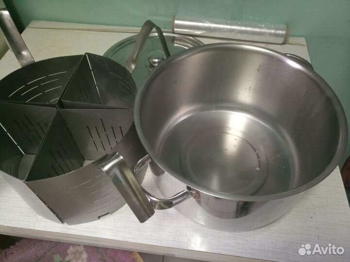 Кастрюля, с 4-мя вставками, пастоварка