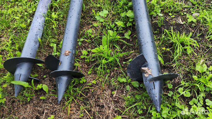 Винтовые сваи 89х3000 (3 штуки с оголовками)