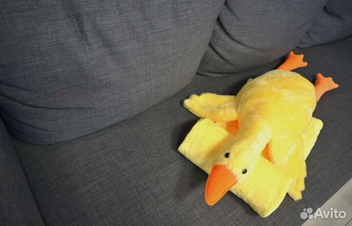 Плед-подушка-игрушка 3 в 1 Гусь-обнимусь, 95см