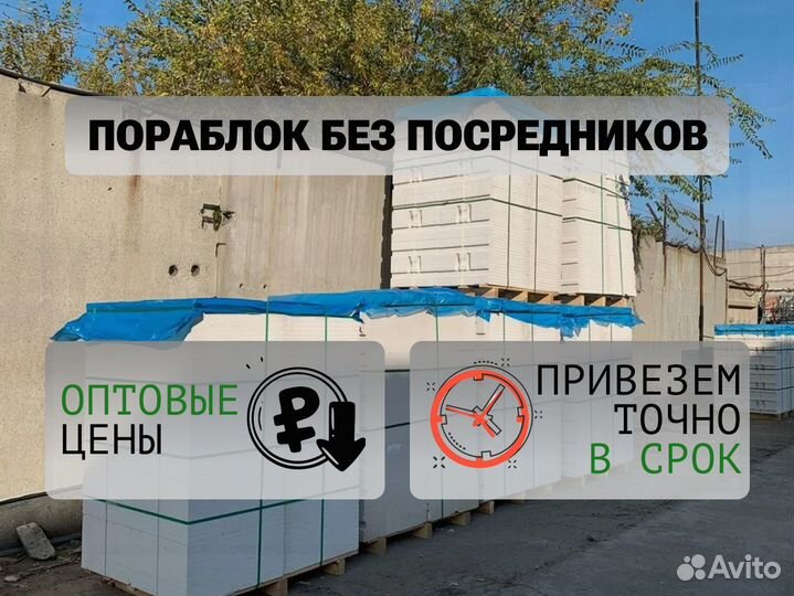 Газоблоки Пораблок оптом и в наличии