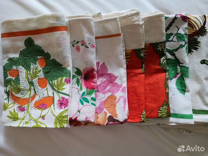 Полотенца и отрез лен СССР