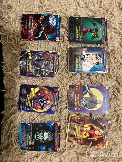 Карточки человек паук герои и злодеи