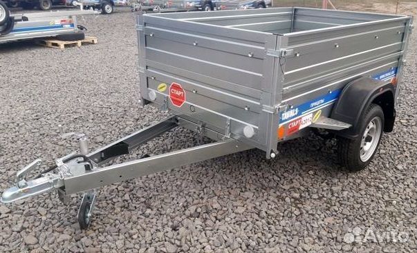 Прицеп оцинкованный с высоким бортом (2 борта)