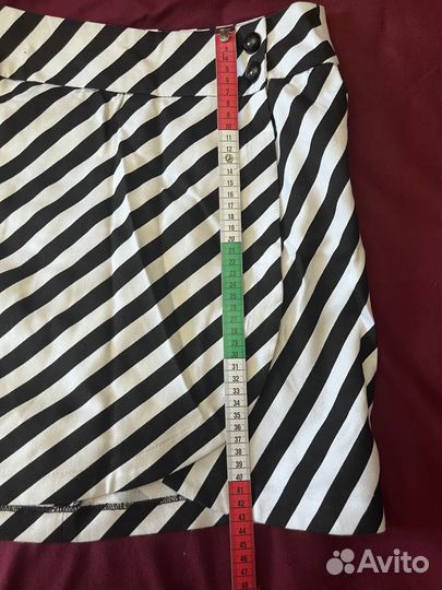 Юбка на запах мини в полоску