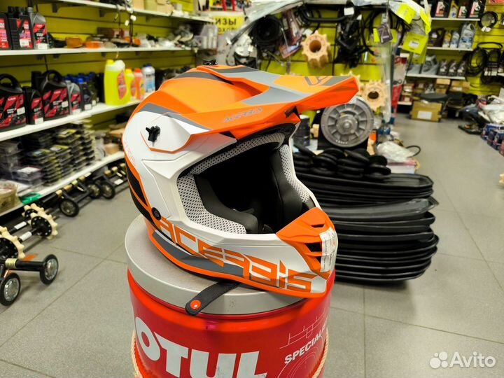 Шлем Acerbis Linear Orange/White Р-Р: S