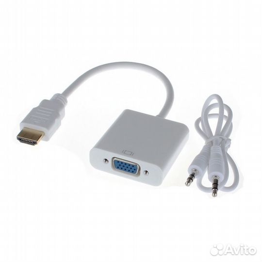 Переходник hdmi - VGA + Aux 0.1 м белый