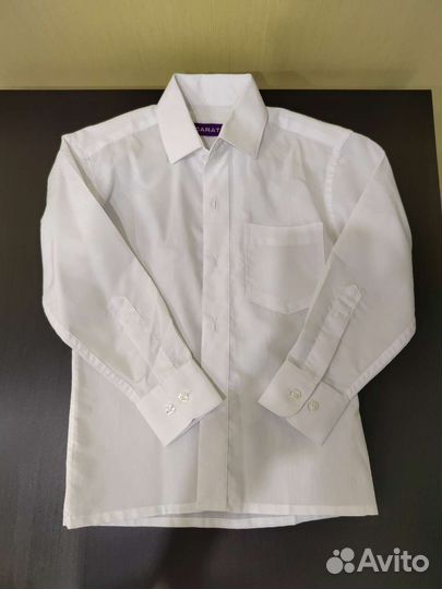Рубашка белая на мальчика 116
