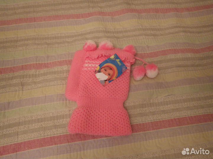 Шапочка-шлем для малышки новая