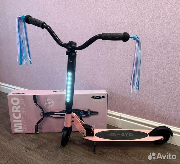 Самокат двухколесный micro sprite deluxe LED