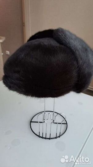 Фабричная норковая мужская кепка ушанка