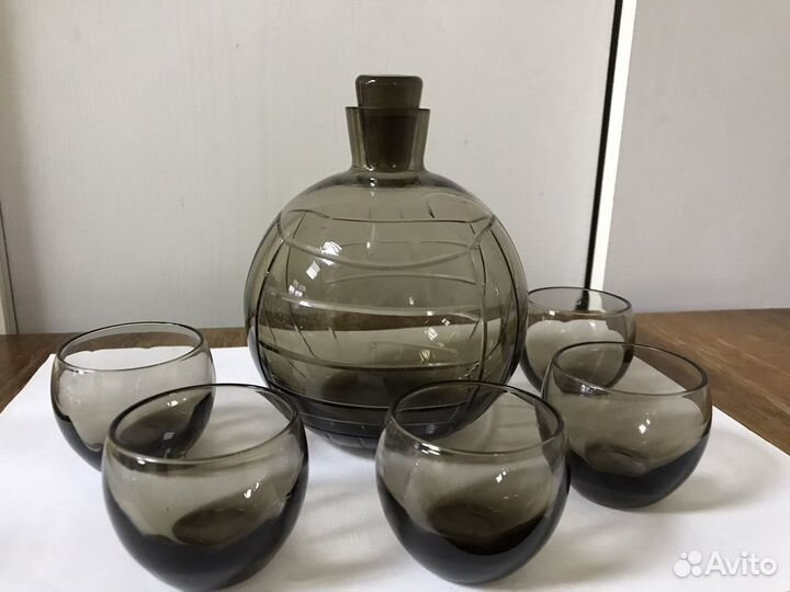 Коньячный, водочный набор. Рюмки хрусталь СССР