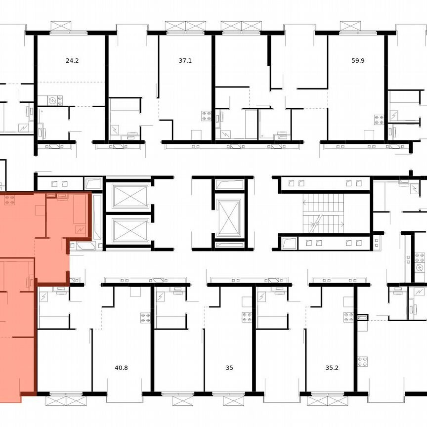 3-к. квартира, 88,7 м², 7/14 эт.