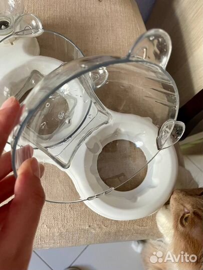 Двойная миска для кошек/собак с автопоилкой